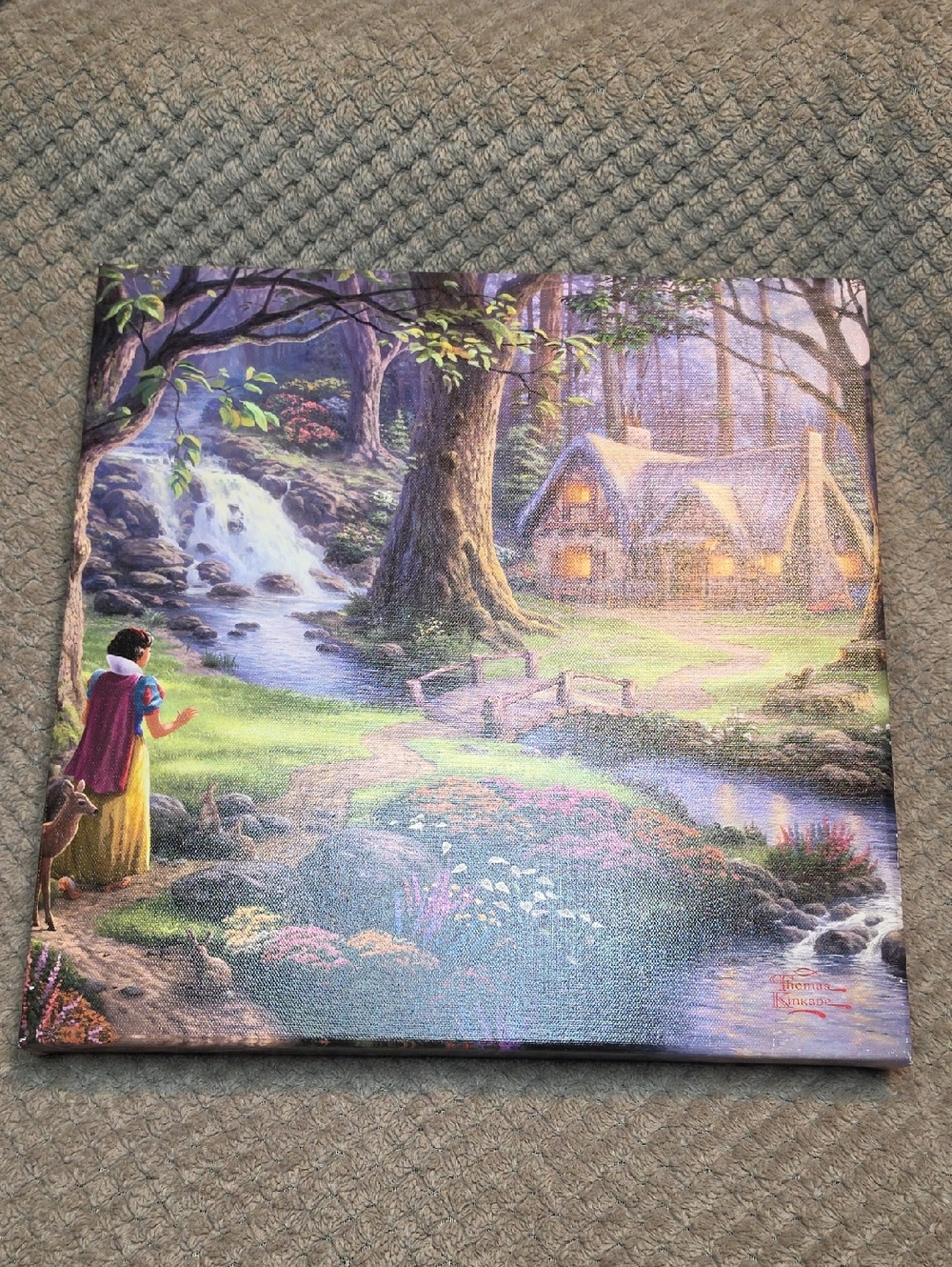 Thomas Kinkade Certificate Print with White, Gold and Cream Tones